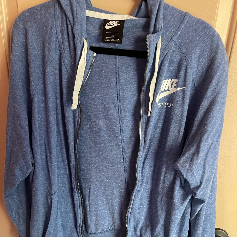 Blue Zip-Up Nike Jacket